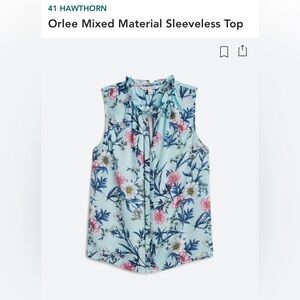 41 Hawthorn Orlee Mixed Material Sleeveless Top